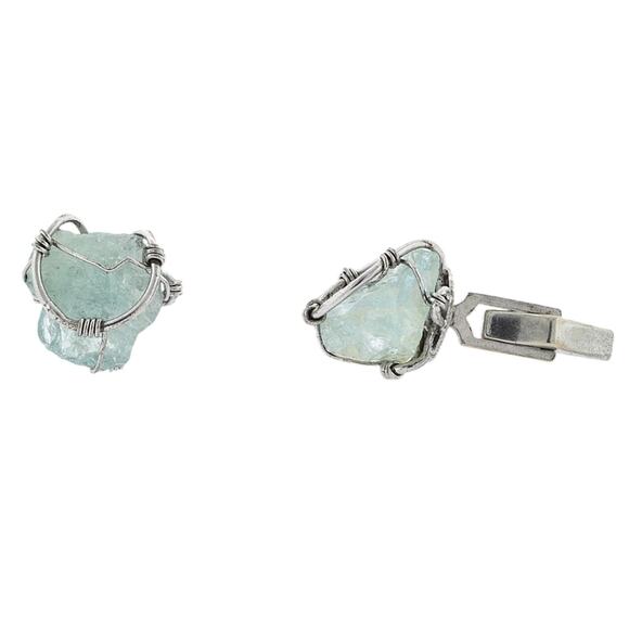 Sterling Silver Quartz Cufflinks - Shin Brothers - Picture 3 of 10